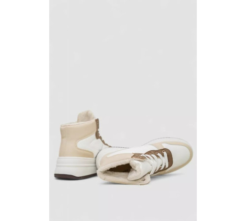 Кросівки жіночі зимові на хутрі, колір бежево-коричневий, 248RAM015