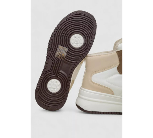 Кросівки жіночі зимові на хутрі, колір бежево-коричневий, 248RAM015