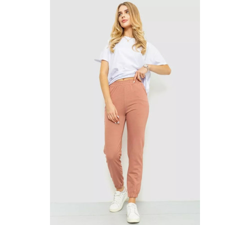 Спорт брюки женские, цвет пудровый, 131R160633