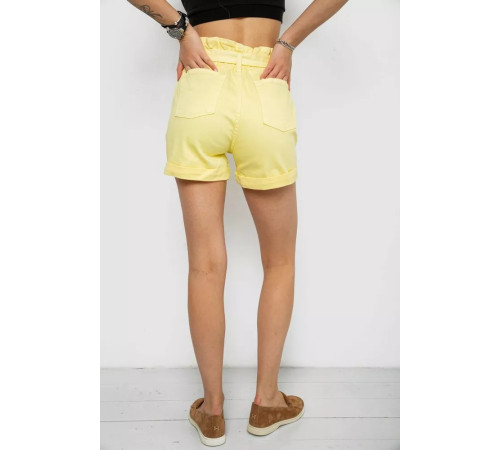 Джинсовые шорты женские, цвет желтый, 182R1468