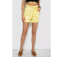 Джинсовые шорты женские, цвет желтый, 182R1468