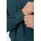 Сорочка чоловіча в клітинку байкова, колір зелено-синій, 214R16-33-164