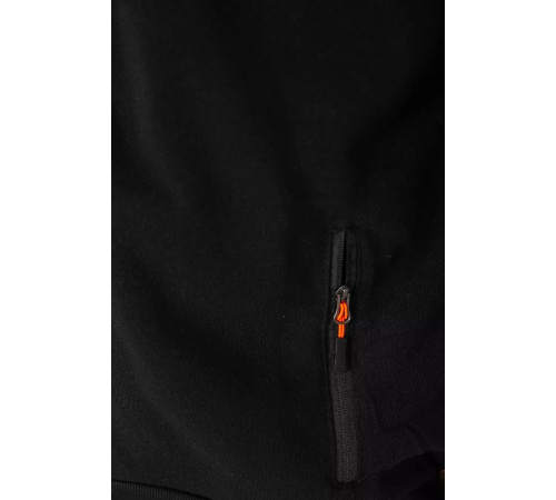 Кофта мужская на флисе с капюшоном, цвет черный, 244R2476