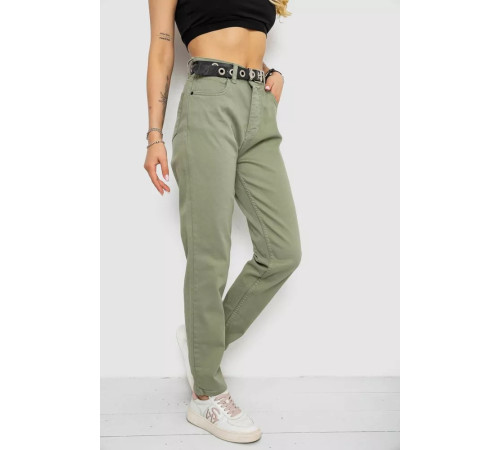 Джинси жіночі MOM, колір оливковий, 182R00296