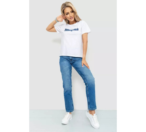 Женская футболка с принтом, цвет белый, 221R3004-1