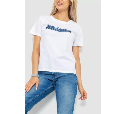 Женская футболка с принтом, цвет белый, 221R3004-1