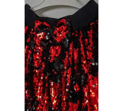 Спідниця дитяча ошатна, колір чорно-червоний, 247R417-5