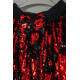 Спідниця дитяча ошатна, колір чорно-червоний, 247R417-5