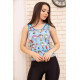 Майка женская, голубого цвета с мультяшным принтом, 172R4001-1