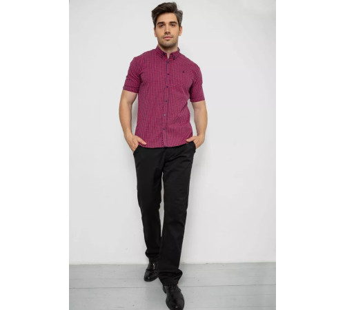 Сорочка чоловіча в клітинку, колір червоний, 214R827