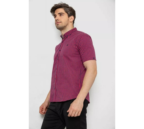 Сорочка чоловіча в клітинку, колір червоний, 214R827