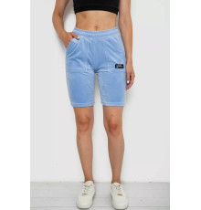 Шорты женские велюровые, цвет голубой, 238R58169-1.