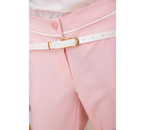 Класичні жіночі штани, рожевого кольору, з поясом, 182R245