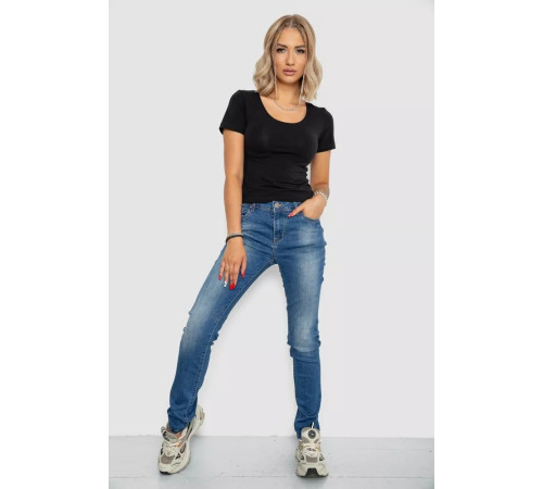 Женская футболка однотонная, цвет черный, 102R1101