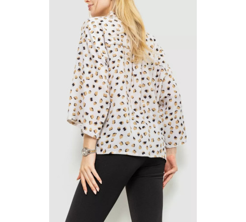 Блуза класична вільного крою, колір молочний, 102R332