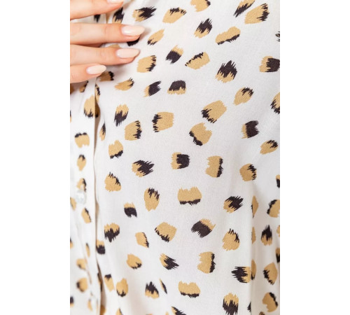 Блуза класична вільного крою, колір молочний, 102R332