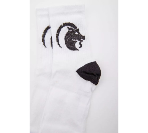 Жіночі білі шкарпетки, з принтом, 167R520-5