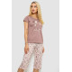 Женская пижама с принтом, цвет мокко, 243R7087