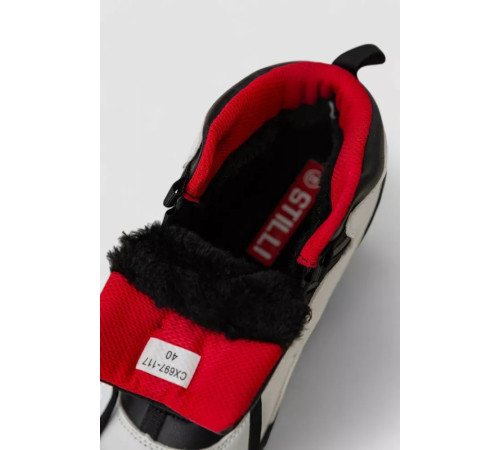 Черевики чоловічі зимові на хутрі, колір біло-червоний, 248RCX697