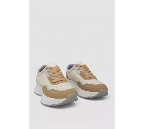 Кроссовки женские, цвет бежево-коричневый, 248RXM40-95