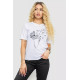 Жіноча футболка з принтом, колір білий, 241R127