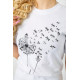 Жіноча футболка з принтом, колір білий, 241R127