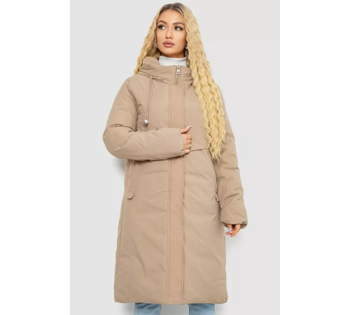 Пуховик женский зимний, цвет бежевый, 243R8811