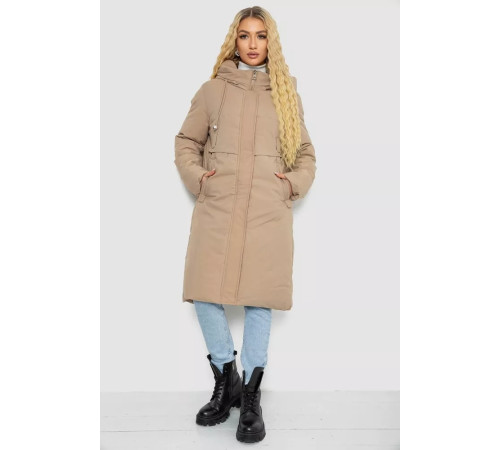 Пуховик женский зимний, цвет бежевый, 243R8811