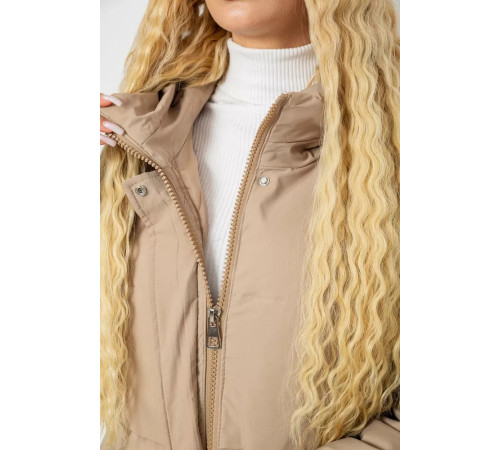 Пуховик женский зимний, цвет бежевый, 243R8811