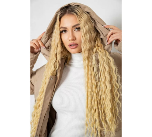 Пуховик женский зимний, цвет бежевый, 243R8811