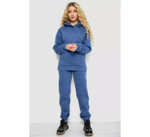Женский спортивный костюм на флисе, цвет джинс, 102R7711