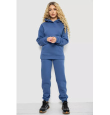 Женский спортивный костюм на флисе, цвет джинс, 102R7711