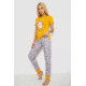 Женская пижама с принтом, цвет желто-серый, 243R15885