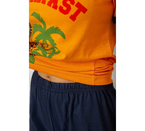 Женская пижама с принтом, цвет оранжевый, 243R30021.