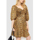 Сукня з леопардовим принтом, колір коричнево-чорний, 172R989