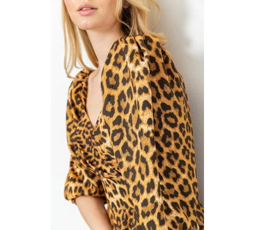 Сукня з леопардовим принтом, колір коричнево-чорний, 172R989