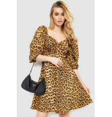 Платье с леопардовым принтом, цвет коричнево-черный, 172R989
