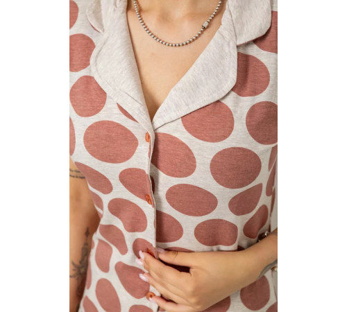 Піжама жіноча, колір бежевий, 243R19018