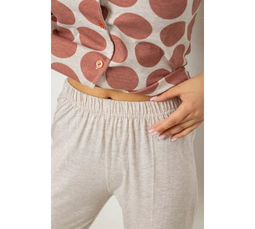 Піжама жіноча, колір бежевий, 243R19018