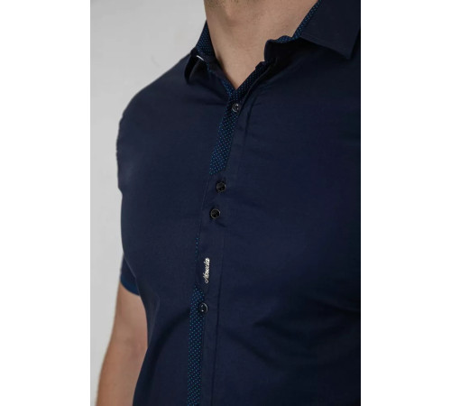 Рубашка мужская 214R7028, цвет Синий