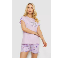 Пижама женская с принтом, цвет сиреневый, 243R2108