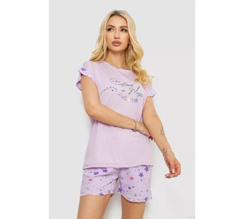 Пижама женская с принтом, цвет сиреневый, 243R2108