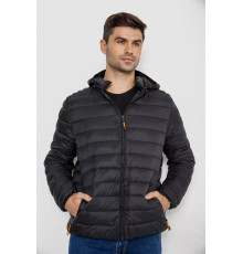 Демісезонна чоловіча куртка на синтепоні, колір чорний, 247R5070