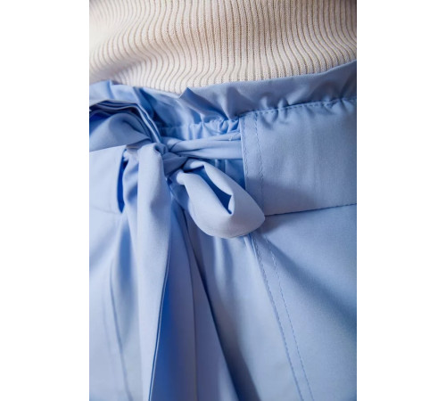 Жіночі шорти на резинці, з поясом, колір Блакитний, 102R305