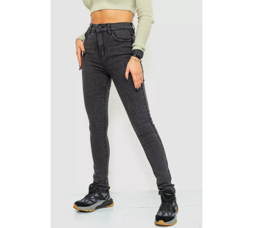 Джинсы женские стрейч, цвет темно-серый, 214R1452.
