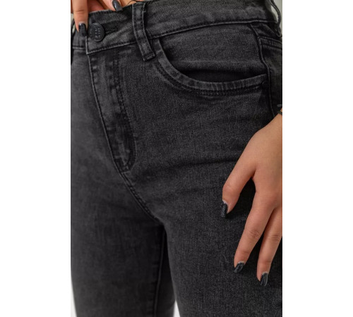 Джинсы женские стрейч, цвет темно-серый, 214R1452.