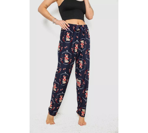Штани жіночі домашні, колір темно-синій, 238R1101