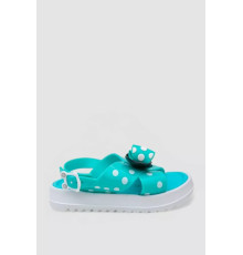 Босоніжки дитячі для дівчаток у горох, колір м'ятний, 243R8434-13