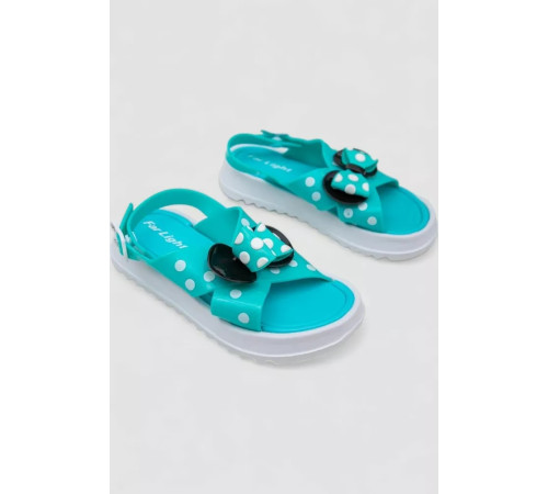 Босоніжки дитячі для дівчаток у горох, колір м'ятний, 243R8434-13