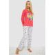 Піжама жіноча з принтом, колір кораловий, 243R1051